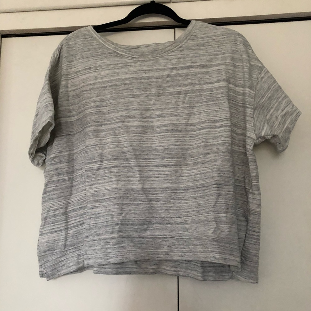 LOFT Mixed Gray Crop Top